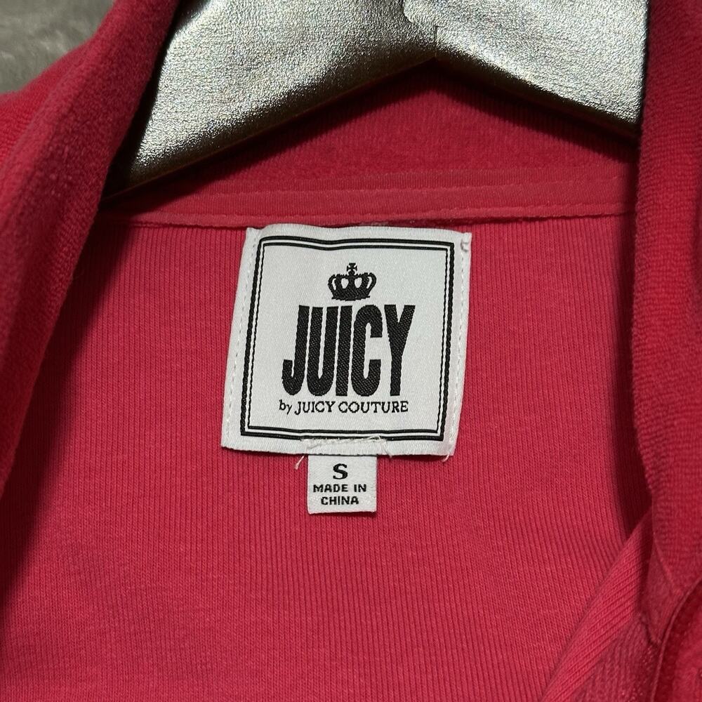 Juicy Couture Watermelon Tracksuit Womens S Pink Terry Cloth‎ Jacket Pants Set - Picture 6 of 10